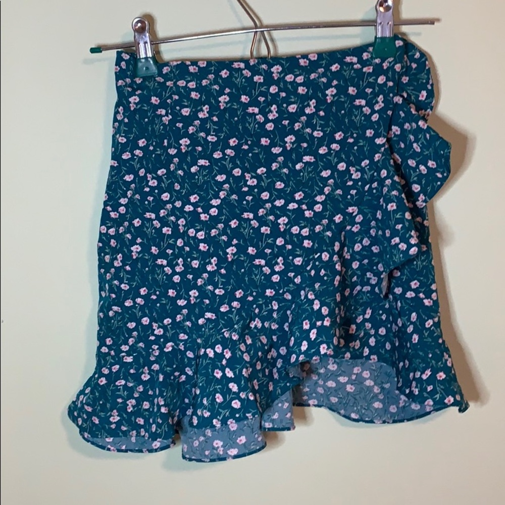Floral Wrap tie skirt